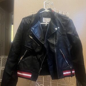 Leatherette Bomber Jacket